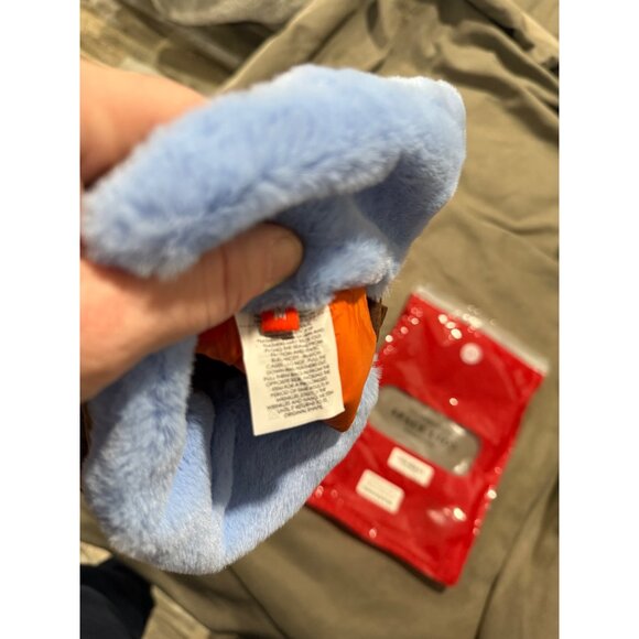 Space Lion Orange Quilted Dog Jacket M Warm Fleece Lining Adjustable Belt Button - Picture 4 of 7